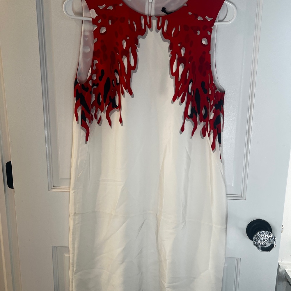 Tibi Red and White Mini Dress